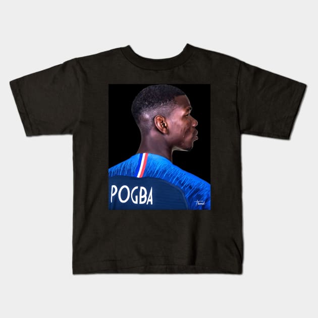 PAUL POGBA / PORTRAIT PAINT Kids T-Shirt by Jey13